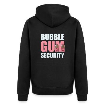 Bubble Gum Security Gumball Machine Gift - Unisex Premium Organic Zip Hoodie - black - Back - Nico (187cm)