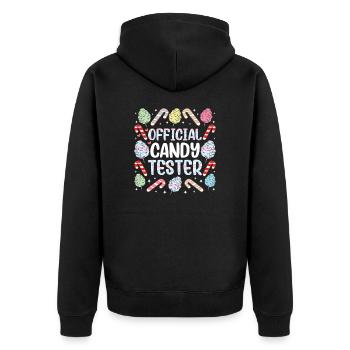 Funfair Cotton Candy Candy Pink Blue Sugar - Unisex Premium Organic Zip Hoodie - black - Back - Nico (187cm)