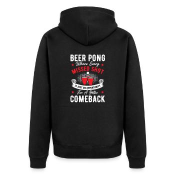 Beer Pong Champion Beer Pong Comeback Tournament - Veste à capuche bio Premium Unisexe - noir - Dos - Nico (187cm)