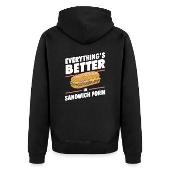 Sandwich Maker Toasted And Grilled Sandwiches - Unisex Premium Organic Zip Hoodie - black - Back - Nico (187cm)