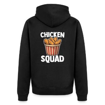Chicken Wing Squad Aliments pour ailes de poulet frites - Veste à capuche bio Premium Unisexe - noir - Dos - Nico (187cm)