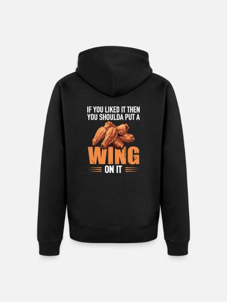 Cadeau d’ailes de poulet - Veste à capuche bio Premium Unisexe - noir