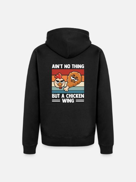 No hay nada más que una alita de pollo - Chaqueta con capucha prémium ecológica unisex - negro