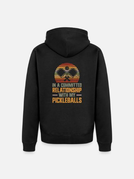 Funny Pickleball Gift - Unisex Premium Organic Zip Hoodie - black