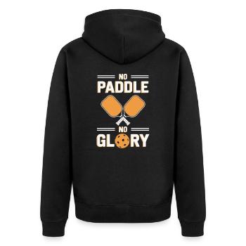 Drôle de pickleball Spurch No Paddle No Glory - Veste à capuche bio Premium Unisexe - noir - Dos - Nico (187cm)