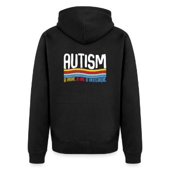 Autisme Soyez patient Soyez gentil Soyez compréhensif - Veste à capuche bio Premium Unisexe - noir - Dos - Nico (187cm)
