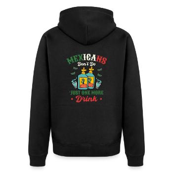 Mexiko Tequila Party Mexikaner Trinken Party - Unisex Premium Bio Zip Hoodie - Schwarz - Hinten - Nico (187cm)