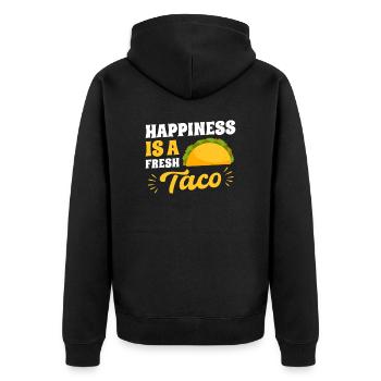 Mexico Tacos Mexican Tacos - Unisex Premium Organic Zip Hoodie - black - Back - Nico (187cm)