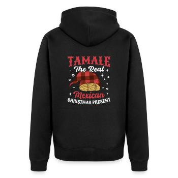 Mexico Tacos Mexican Tacos - Unisex Premium Organic Zip Hoodie - black - Back - Nico (187cm)