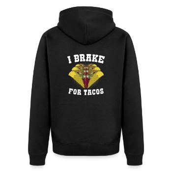 Tacos mexicains I Frein pour tacos - Veste à capuche bio Premium Unisexe - noir - Dos - Nico (187cm)
