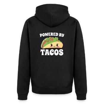 Mexico Tacos Mexican Tacos - Unisex Premium Organic Zip Hoodie - black - Back - Nico (187cm)