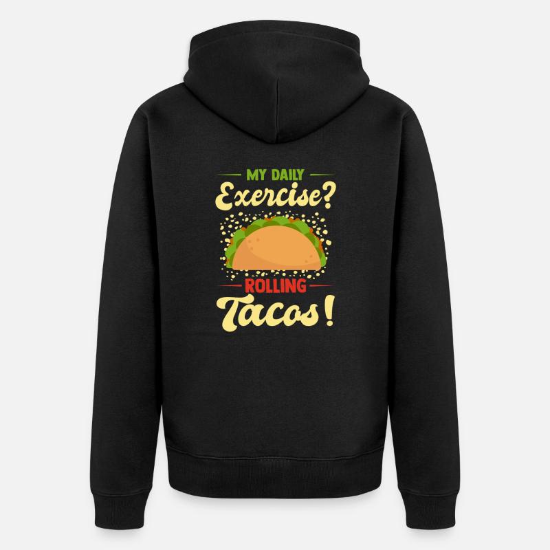 Tacos mexicains Tacos mexicains - Veste à capuche bio Premium Unisexe - noir