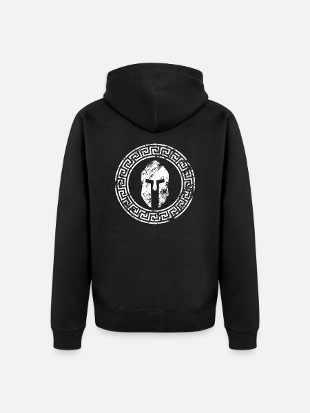 SPARTAN - Unisex Premium Organic Zip Hoodie - black