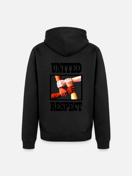 Anti-racism respect unit - Unisex Premium Organic Zip Hoodie -