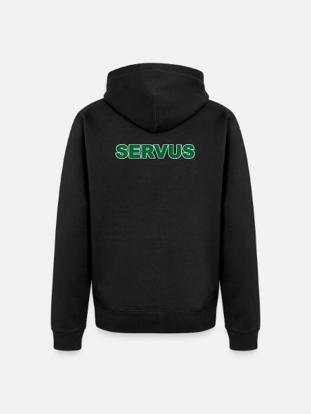 Servus - Unisex Premium Organic Zip Hoodie - black