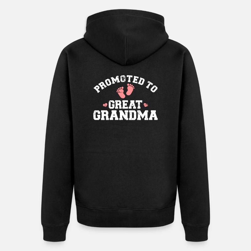 Arrière grand-mère - Veste à capuche bio Premium Unisexe - noir