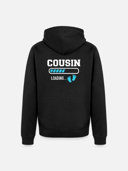 Cousin - Unisex Premium Bio Zip Hoodie - Schwarz