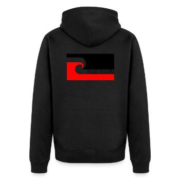 Haki Maori - Veste à capuche bio Premium Unisexe - noir - Dos - Nico (187cm)