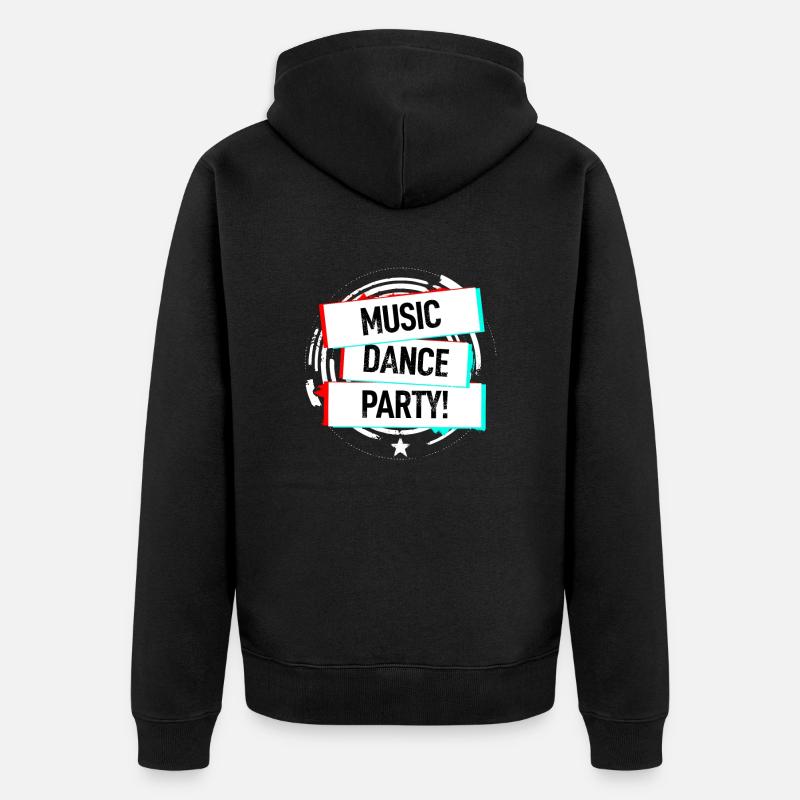 Musique Soirée dansante - Veste à capuche bio Premium Unisexe - noir