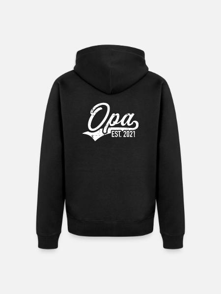 Opa 2021 - Unisex Premium Bio Zip Hoodie - Schwarz