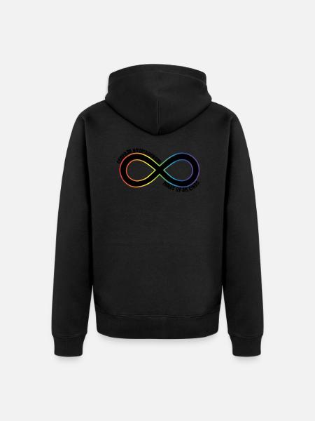 Neurodiversity - Unisex Premium Organic Zip Hoodie - black