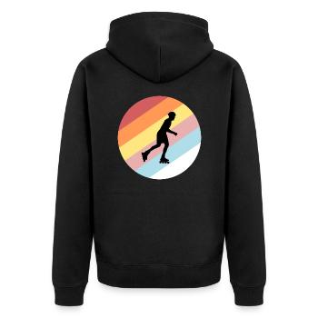 Inline skating - Unisex Premium Organic Zip Hoodie - black - Back - Nico (187cm)