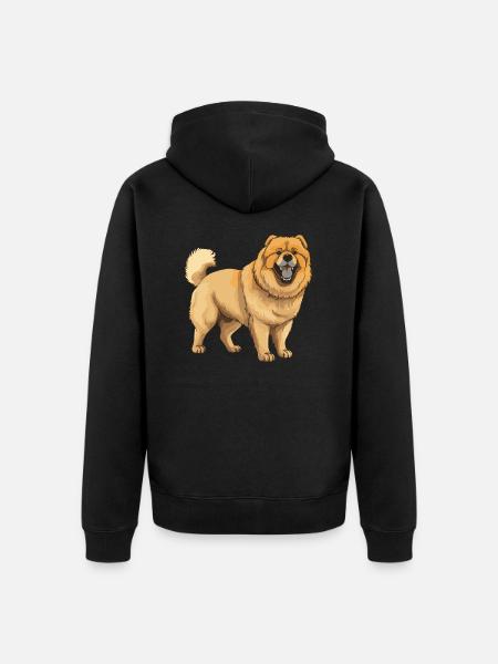 Chow Chow Dog - Unisex Premium Organic Zip Hoodie - black