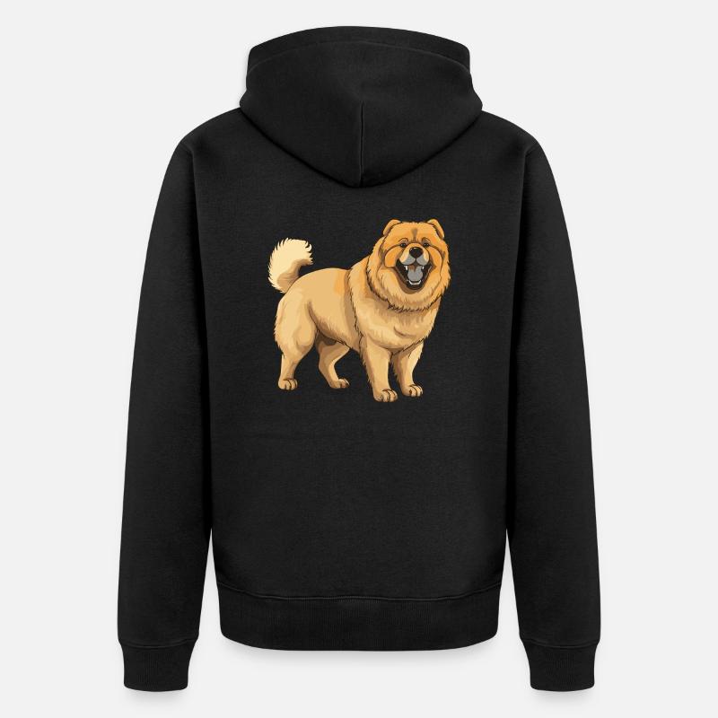 Chow Chow Chien - Veste à capuche bio Premium Unisexe - noir