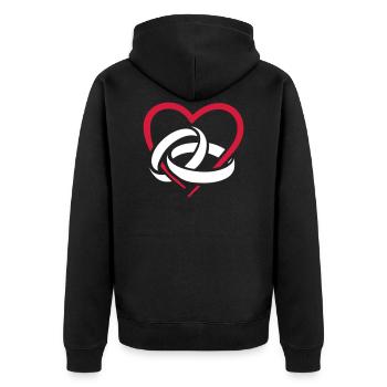 mariage - Veste à capuche bio Premium Unisexe - noir - Dos - Nico (187cm)