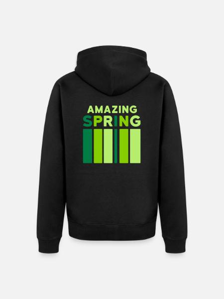 Amazing Spring (bar) - Veste à capuche bio Premium Unisexe - noir