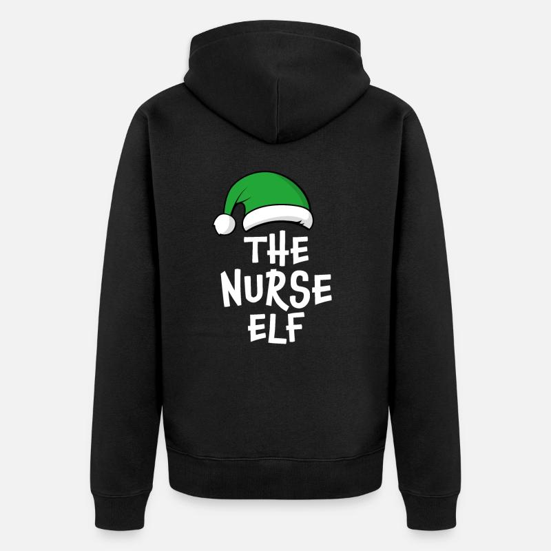 Die Krankenschwester Elf - Unisex Premium Bio Zip Hoodie - Schwarz