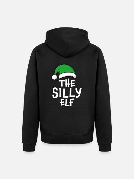 The Silly Elf - Unisex Premium Organic Zip Hoodie - black