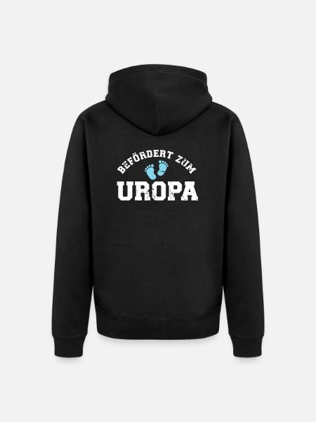 Uropa - Unisex Premium Bio Zip Hoodie - Schwarz
