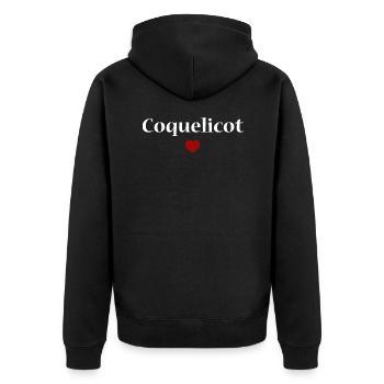 Coquelicot - Veste à capuche bio Premium Unisexe - noir - Dos - Nico (187cm)