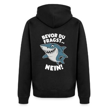 Shark Shark Sharks Shark - Unisex Premium Organic Zip Hoodie - black - Back - Nico (187cm)
