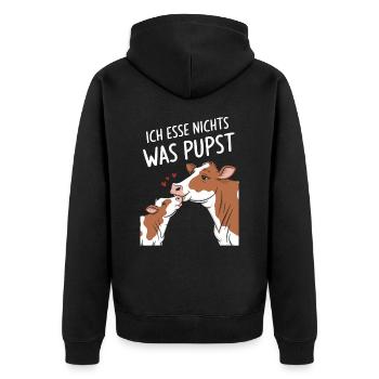 Végétarien Végétalien Bien-être animal Droits des animaux Veggie - Veste à capuche bio Premium Unisexe - noir - Dos - Nico (187cm)