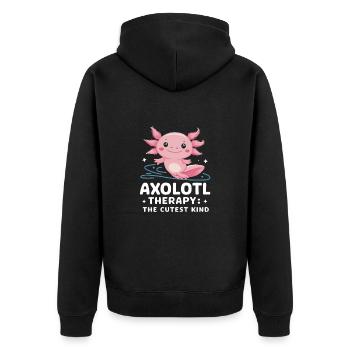 Poisson axolotl - Veste à capuche bio Premium Unisexe - noir - Dos - Nico (187cm)