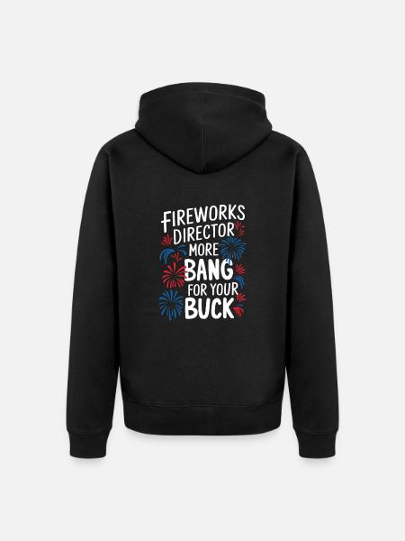 Pyrotechnics Fireworks Pyrotechnics - Unisex Premium Organic Zip Hoodie - black
