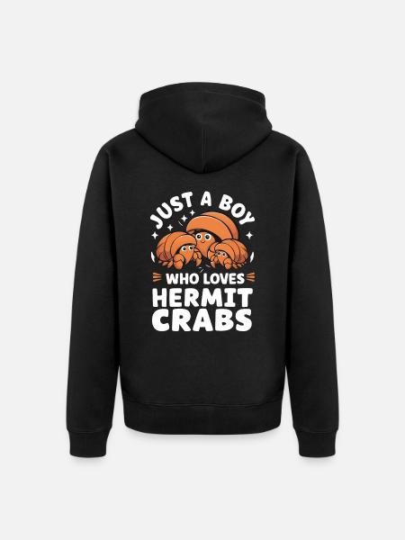Crab Hermit Crab Crab Crab Crab - Unisex Premium Organic Zip Hoodie - black