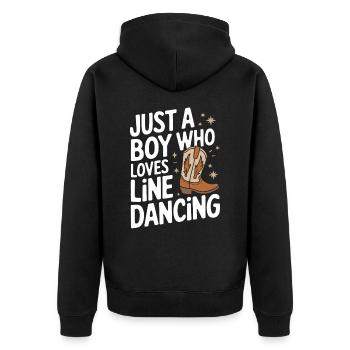 Danse en ligne Danseurs - Veste à capuche bio Premium Unisexe - noir - Dos - Nico (187cm)