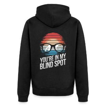 Blinde Blindheit Sehbehinderte Menschen - Unisex Premium Bio Zip Hoodie - Schwarz - Hinten - Nico (187cm)