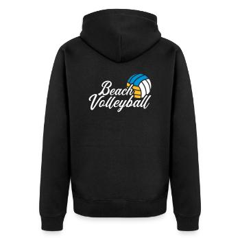 Beach-volley - Veste à capuche bio Premium Unisexe - noir - Dos - Nico (187cm)