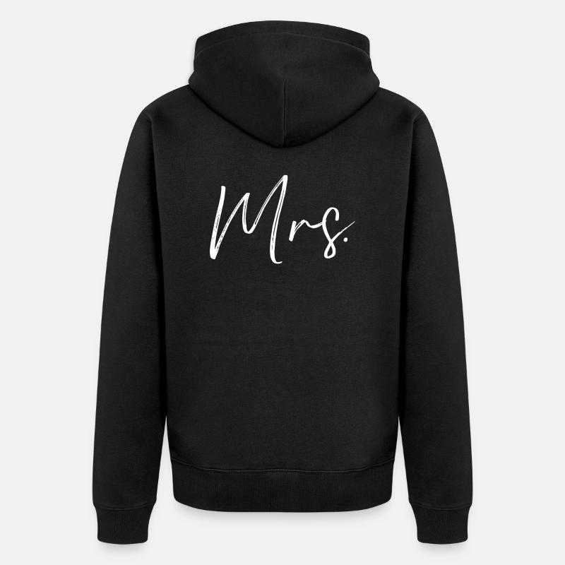 Hochzeit - Unisex Premium Bio Zip Hoodie - Schwarz