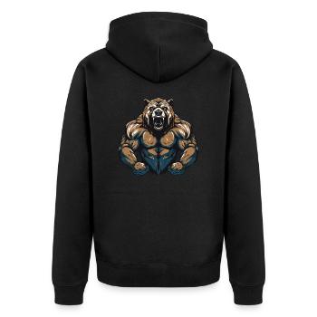 Bête grizzli - Veste à capuche bio Premium Unisexe - noir - Dos - Nico (187cm)