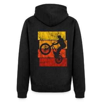BMX Vélo Vélo Rétro Cadeau Vélo Motocross - Veste à capuche bio Premium Unisexe - noir - Dos - Nico (187cm)