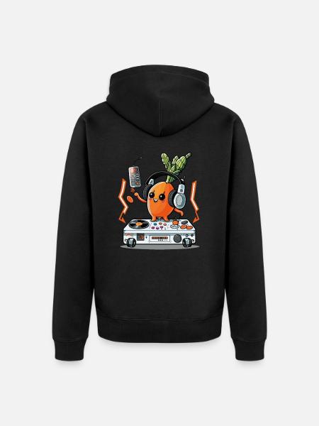 Die Karotten-Party - Unisex Premium Bio Zip Hoodie - Schwarz