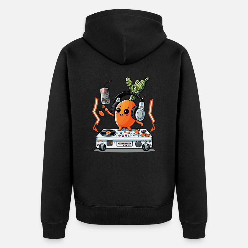 Die Karotten-Party - Unisex Premium Bio Zip Hoodie - Schwarz