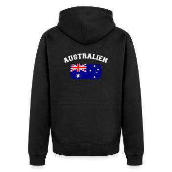 Australie - Veste à capuche bio Premium Unisexe - noir - Dos - Nico (187cm)