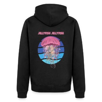 Jellyfish Ocean Underwater Marine Fish Diving - Veste à capuche bio Premium Unisexe - noir - Dos - Nico (187cm)