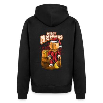 Cadeaux de Noël Noël - Veste à capuche bio Premium Unisexe - noir - Dos - Nico (187cm)